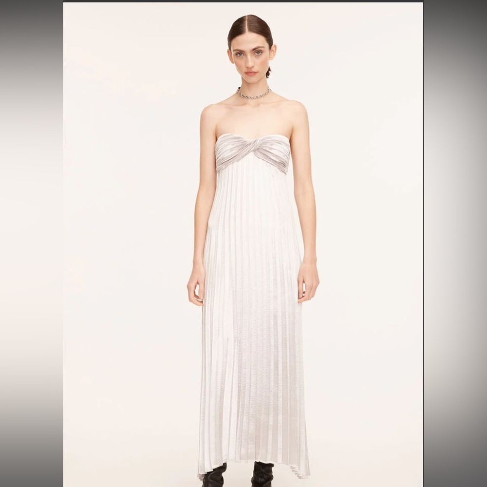 Rebecca Taylor Silver Pleated Dress